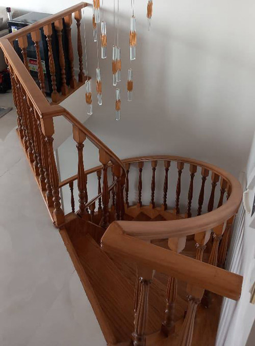 پله چوبی دوبلکس 